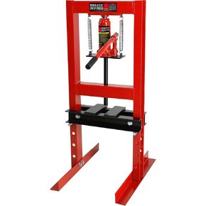 12 Ton Hydraulic Press, H-Frame Garage Floor Shop Press with Built-in Relief Valve to Bend, Straighten, Or Press Parts, Install Bearings & U-Joints