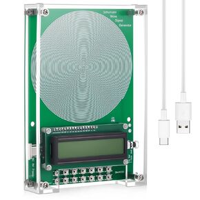 0.01-300000Hz Adjustable Schumann Sine Wave Resonance Generator Ultra Low Frequency Generator Resonator Sound Frequency Machine with USB and Magnetic Acrylic Case