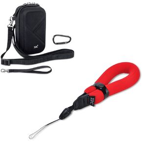 JJC Waterproof Camera Floating Wrist Strap with Hard Camera Case for Compact Cameras