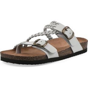 WHITE MOUNTAIN Women's Haziest Braided Signature Comfort-Molded Footbed Sandal