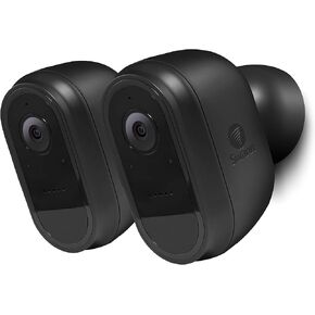 Swann 2 Pack Wire-Free 1080p Full HD Indoor & Outdoor Waterproof Recharcheable Security Camera with Night Vision, 2-Way Talk, Heat, Motion & Person Detection, Free Cloud & Local Recording. (Renewed)
