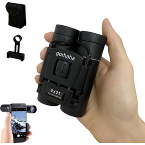 Compact Waterproof Binoculars with High Magnification & Phone Holder - Ideal for Adults & Kids