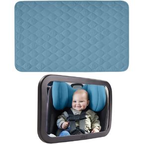 Gorilla Grip Incontienence Pad Size 34x52 Sky Blue and Car Sear Mirror Black, 2 Item Bundle