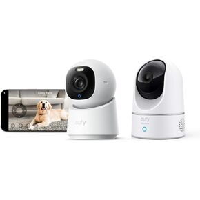 eufy Security Indoor Cam E220, Camera for Home Security, + Indoor Cam E30, Latest Generation, 4K UHD Security Camera, 360 Pan-Tilt