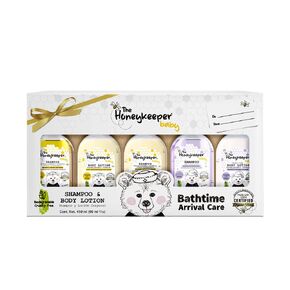 5 pack BATHTIME ARRIVAL CARE THE HONEYKEEPER BABY MIXED 450ml