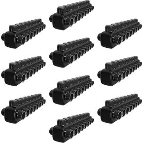 10 عبوات OHLECTRIC - مدخل جانب واحد - 2 منفذ - 2-14 AWG - موصل أسود معزول - برغي سداسي 3/16 - مملوء مسبقًا بمثبط الأكسيد - طلاء مطاطي/فينيل، 6061-T6 ألومنيوم CU9AL in Kuwait