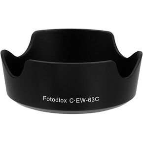 Fotodiox Lens Hood Replacement for EW-63C Compatible with EF-S 18-55mm f/3.5-5.6 is STM Lens