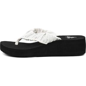 Corkys Footwear Women's Bauble 1 inch Wedge Flip Flops