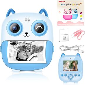 Camera for Kids,Kids Camera Instant Print Kids Camera Toys for 3-12+ Year Old Girls Boys Toddler Instant Camera Children Digital Camera Best Chritmas Birthday Festival Gift for Kids,32G Card (Blue)