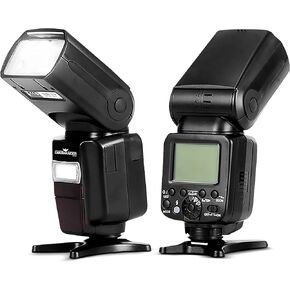 G1800 TTL Flash Speedlite for Canon Cameras, 11.1V Li-ion GN58 1/8000s HSS Flash with Auto/Manual Zoom, Compatible with Canon Rebel T3 T4 T6 T7 EOS 70D 77D 80D 5D Mark IV 6D 7D 1D