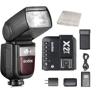 Godox V860III-N Camera Flash with Godox X2T-N TTL Wireless Trigger for Nikon Camera Flash Speedlight Speedlite Light, 76Ws 2.4G TTL HSS 1/8000s, 480 Full-Power Flashes, 0.01-1.5s Recycle Time
