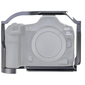 Foto4easy Aluminum Alloy Cage for Canon EOS R5 Mark II,Arca Type QR Base for Arca-Swiss Clamp,1/4" & 3/8" Thread Holes and Cold Shoe Mount for Accessories