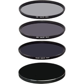 Solid ICE Shockproof 72mm Stack Cap ND Filter Set ND8 ND64 ND1000 3, 6, 10 Stop Tempered Optical Glass 72