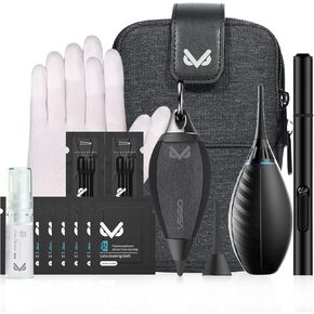 VSGO VS-A3E Camera Cleaning Kit Portable Bag Air Blower Lens Cleaning Pen Spray Cotton Swab Cloth and V-B03E Outdoor Air Blower