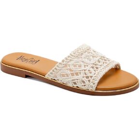 Corkys Footwear Hey Beach Women's Crochet Flat Slip-On Sandal
