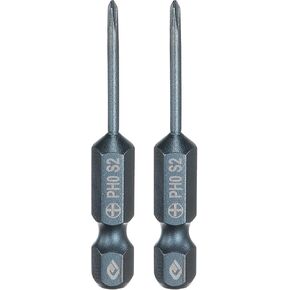HARFINGTON 2pcs #0 Phillips Screwdriver Bit PH0 1/4" Hex Shank 2" (50mm) Long 0.08" Rod Magnetic Cross Head Drill Bits S2 Steel Industrial Screw Driver Bit for Electric Power Tools, Blue