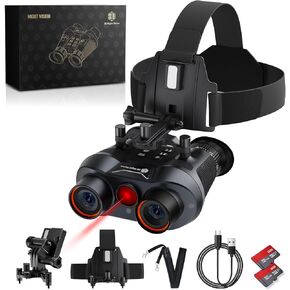 3D VR Night Vision Goggles ، 8K UHD Night Vision مناظير للبالغين ، وتكنولوجيا التكامل ثلاثية الأبعاد السلس ، ونظارات الأشعة تحت الحمراء ، وقابلة لإعادة الشحن مع صورة 8K و 4K فيديو