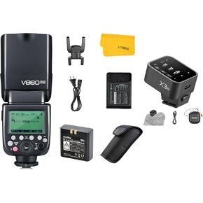 Godox V860II-N 2.4G TTL Li-on Battery Camera Flash with Godox X3N TTL Wireless Flash Trigger, Compatible for Nikon D800 D700 D7100 D7000 D5200 D5100 D5000 D300 D300S D3200 D3100 D3000 D200
