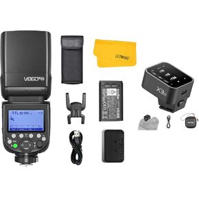 Godox V860III V860III-N Flash for Nikon, TTL 2.4G Camera Flash Speedlite HSS 1/8000s, 7.2V/2600mAh Li-ion Battery, 480 Full-Power Flashes, with Godox X3N TTL Wireless Flash Trigger for Nikon Camera