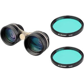 SV407 Wide Angled Binoculars Bundle with Telescope Filter 2 inches UHC Filter 2 Pack for Moon Watching