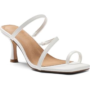 Uacllcau strapp incten the Women Square Open Open Tee Low Heels Stiletto Heeled Sandals Sexy Fashion Party Prety Slip on Slides Womens Heels