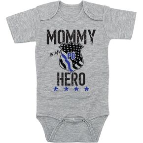 TeeNow - Mommy Is My Hero (Custom for Police, Fire & EMT) - Baby/Infant Bodysuit, Boy/Girl/Unisex