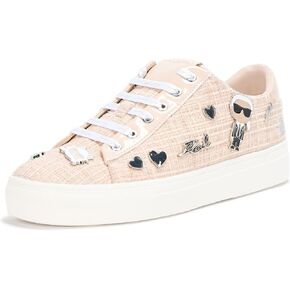KARL LAGERFELD Women's Everyday Cushioned Insole Cate Pins-Lace Up Shoes Sneaker
