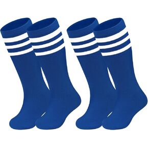 Sarfel 2 Pairs Toddler Soccer Socks Kids Baseball Socks Youth Boys Girls Softball Football Accessories Knee High Team Sport
