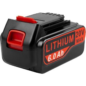 20 فولت استبدال بطارية الليثيوم للبطارية السوداء و Decker 6.0ah 2pack مع كومبو واحد متوافق مع LBXR20 LBXR20B LBXR20-OPP LBXR2020 LBXR20 lbx