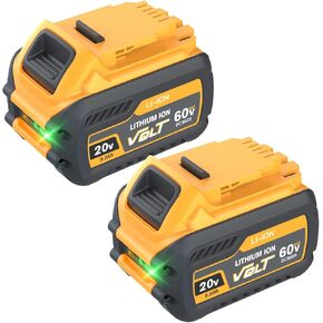 2-Pack 9.0Ah Replacement for DeWalt FlexVolt 20V/60V Max Battery DCB606 DCB609 DCB612 DCB200 DCB205 DCB206 Compatible with DeWalt 20V/60V Cordless Power Tools