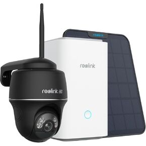 إعادة تشغيل Home Home مع Argus Pt Ultra Black - 360 ° Pan Tilt Battery Battery Outdoor Camera مع رؤية ليلية ملونة 8 ميجابكسل ، وبطاقة microSD 64 جيجابايت ، وتخزين محلي مشفرة ، لا توجد رسوم شهرية