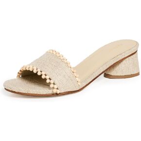 KAANAS Women's Cairo Asymmetric Linen Heels