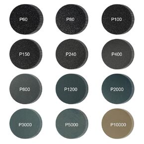 120 PCS 2 Inch Wet Dry Sanding Disc, 60 to 10000 Grit, Silicon Carbide Hook and Loop Sandpaper for Automotive Wood Polishing & Finishing