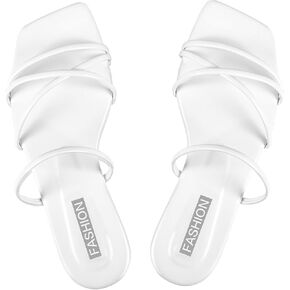 Women's Strappy Sandals Criss Cross Strap Flat Open Toe Leather Slippers Beach Shoes