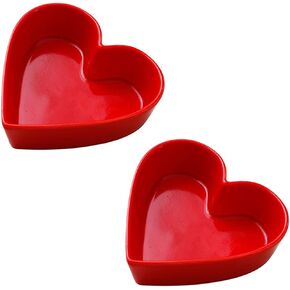 Sizikato Cute Heart Shaped Ceramic Bowl Salad Bowl Dessert Bowl Snack Bowl.