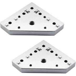 4040 Series 45x74mm M12 Aluminum Connection Corner Bracket Joint Plate L Shape Plate Extrusion Connector (2 Pieces)