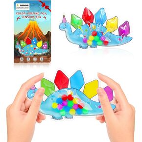 COSOOS Dinosaur Color Sorting Toy Sensory Toys, Montessori Educational Toy for Toddlers Kids Boys Girl, Early Development Game, Preschool Learning Activities, Colour Matching Toys, Quiet Toy