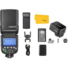 Godox V860III V860III-S TTL Flash for Sony, 2.4G 1/8000S HSS Flash Speedlite, 7.2V/2600mAh Li-ion Battery, 10 Levels LED Modeling Light, Speedlight with Godox X3S TTL Wireless Flash Trigger for Sony
