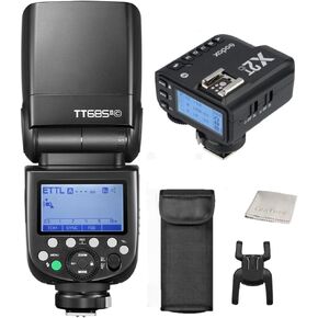 Godox TT685II-C Camera Flash Compatible with Canon and Godox X2T-C TTL Wireless Trigger, TT685IIC Hot Shoe TTL GN60 2.4G Wireless HSS 1/8000s Speedlight Sync