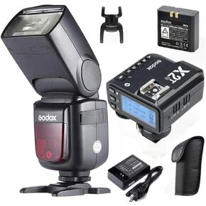 Godox Ving V860II-N Camera Flash Speedlite for Nikon with Godox X2T-N TTL Wireless Trigger, 2.4G TTL GN60 1/8000s HSS, Rechargable Li-ion Battery, 650 Full Power, External Flash Compatible for Nikon