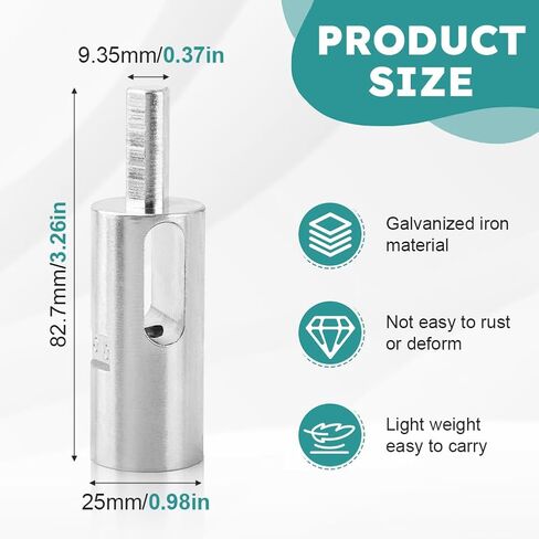 Wire Twisting Tool for Drill, Twist Ties 9 Gauge Drill Chuck Tool for Chain Link Fence, Easy Twist Fence Ties Tool for Chain Link Wire Fence Fit 3/8" Chuck Power Drill(Silver) in Saudi Arabia