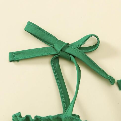 Baby Girl St Patricks Day Outfit Halter Four-leaf Clover Romper Dress First St Patricks Day Clothes in Saudi Arabia