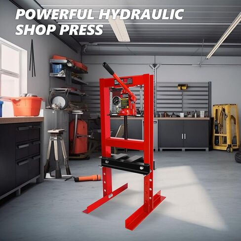 12 Ton Hydraulic Press, H-Frame Garage Floor Shop Press with Built-in Relief Valve to Bend, Straighten, Or Press Parts, Install Bearings & U-Joints in Saudi Arabia