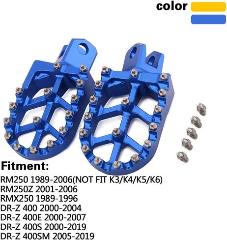 Foot Pegs Footpegs Footrest Pedals CNC Aluminum Foot rests For RM125 86-06 RM250 89-06 RM250Z 01-06 RMX250 89-96 DR-Z 400 DR-Z 400E DR-Z 400SDR-Z 400SM KLX400R Dirt Bike Gold in Kuwait