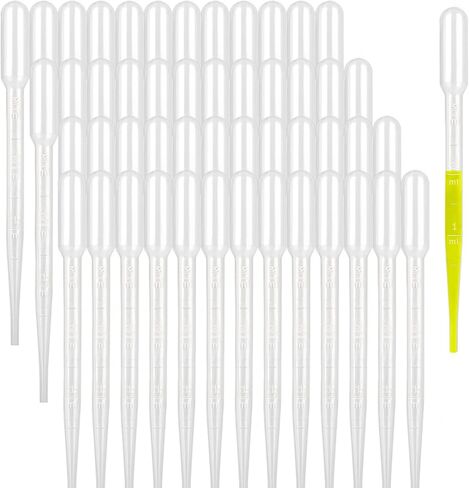 moveland 100 PCS 3ML Dropper Pipettes Essential Oil Transfer, Disposable Plastic Eye Dropper for Science Experiments, Crafting, Makeup Tool in Kuwait