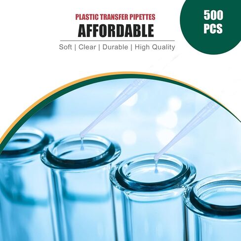 moveland 100 PCS 3ML Dropper Pipettes Essential Oil Transfer, Disposable Plastic Eye Dropper for Science Experiments, Crafting, Makeup Tool in Kuwait