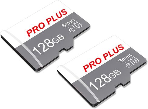 2 Pack TF Card 128GB مع محول ، بطاقة ذاكرة عالية السرعة ، بطاقة TF Memory UHS-I C10 A1 للوحات الجهاز اللوحي/الهاتف المحمول/الكاميرا/سيارة الصوت/اللعبة (TF183 White Gray 128GB) in Kuwait
