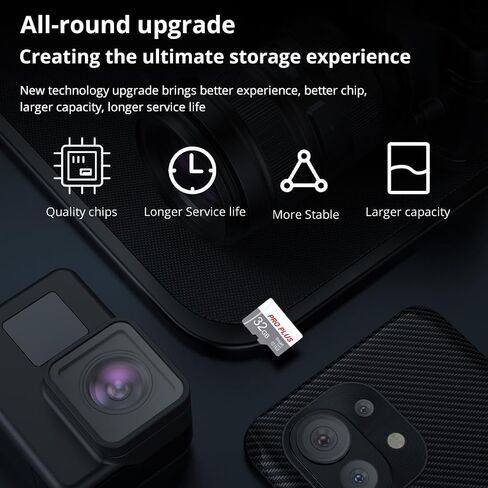 2 Pack TF Card 128GB with Adapter, High Speed Memory Card, UHS-I C10 A1 Memory TF Card for Tablet/Mobile Phone/Camera/Car Audio/Game Console (TF183 White Gray 128GB) in Kuwait