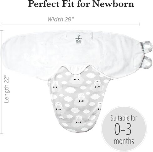 Baby Swaddle Blanket Set for Newborns - 100% Organic Cotton Soft and Breathable Swaddle Sack with Easy-to-Use Adjustable Wrap Design, Suitable for Baby Boys and Girls, Size Small (0-3 Months) (Pink) in Saudi Arabia