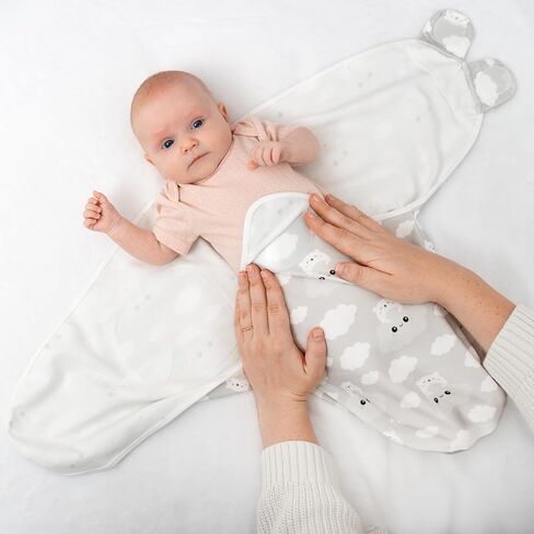 Baby Swaddle Blanket Set for Newborns - 100% Organic Cotton Soft and Breathable Swaddle Sack with Easy-to-Use Adjustable Wrap Design, Suitable for Baby Boys and Girls, Size Small (0-3 Months) (Pink) in Saudi Arabia